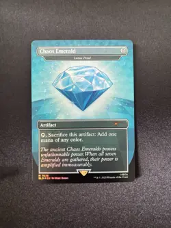 Chaos Emerald Light Blue 7036 (Lotus Petal) MTG Sonic The Hedgehog Secret Lair - Image 1
