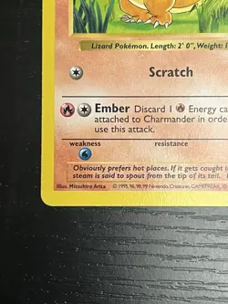 Pokemon TCG Charmander 046/102 Base Set Original (Shadowless) Regular 1999 MP - Image 5