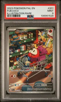 2023 POKEMON PAL EN-PALDEA EVOLVED 201 FUECOCO ILLUSTRATION RARE PSA 9 - Image 1