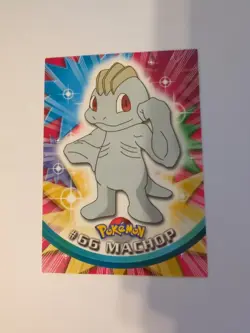 Topps Machop #66 Black Logo NM/LP TV Animation Series 1, Pokemon - Image 1