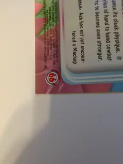 Topps Machop #66 Black Logo NM/LP TV Animation Series 1, Pokemon - Image 3