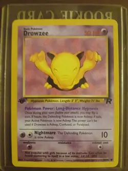 Drowzee 54/82 Common 1st Edition Pokemon TCG Team Rocket Excellent Condition - Image 1