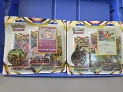 Pokemon Sword & Shield, Astral Radiance 3-Pack Blister Eevee & Sylveon, Lot of 2 - Image 1