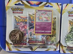 Pokemon Sword & Shield, Astral Radiance 3-Pack Blister Eevee & Sylveon, Lot of 2 - Image 2