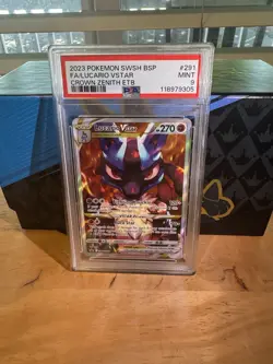 2023 Pokemon TCG Lucario VSTAR SWSH291 PSA 9 Mint EBT Promo Crown Zenith - Image 1