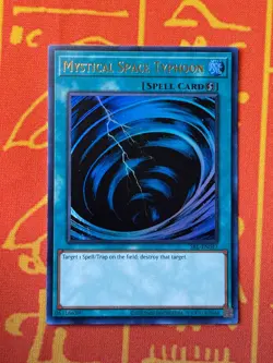 YUGIOH MYSTICAL SPACE TYPHOON ULTRA RARE NM SRL-EN047 25TH ANNIVERSARY REPRINT - Image 1