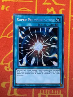 YUGIOH SUPER POLYMERIZATION SECRET RARE 1ST NM RA03-EN053 - Image 1