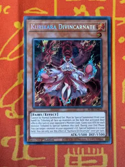 YUGIOH KURIKARA DIVINCARNATE SECRET RARE NM BLTR-EN079 - Image 1