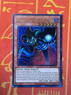 YUGIOH TOON SUMMONED SKULL ULTRA RARE NM SRL-EN073 25TH ANNIVERSARY REPRINT - Image 1