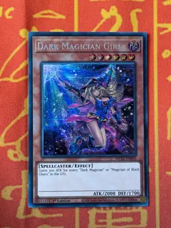YUGIOH DARK MAGICIAN GIRL PRISMATIC SECRET RARE NM MP24-EN053 - Image 1
