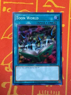 YUGIOH TOON WORLD SUPER RARE NM SRL-EN076 25TH ANNIVERSARY REPRINT - Image 1