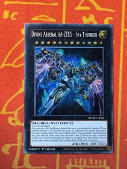 YUGIOH DIVINE ARSENAL AA-ZEUS - SKY THUNDER SECRET RARE NM BLMR-EN084 - Image 1