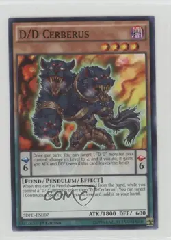 D/D Cerberus 1st Ed. YuGiOh Pendulum Domination Structure Deck #SDPD-EN007 0b5 - Image 1