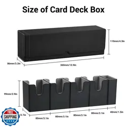 FOTEEMO Card Deck Box for MTG, 5 in 1 Commander Deck Box Deck Box Trading Car - Image 2