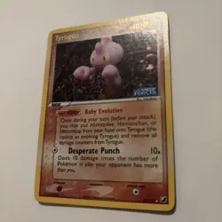 Tyrogue 33/115 Rare Reverse Holo Ex Unseen Forces 2005 Pokemon Card LP - Image 2