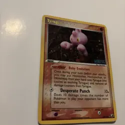 Tyrogue 33/115 Rare Reverse Holo Ex Unseen Forces 2005 Pokemon Card LP - Image 4