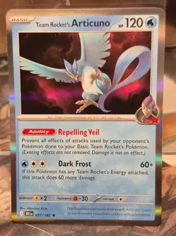 Pokemon TCG Team Rocket’s Articuno NM Holo Rare 051/182 Destined Rivals Card SV - Image 1