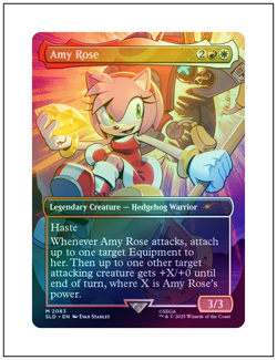 1x Amy Rose, Foil, Secret Lair Sonic the Hedgehog, MTG NM - Image 1