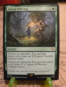 MTG Sylvan Offering The Lord of the Rings Regular Rare NM - Image 1