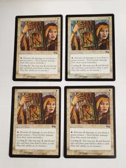 MTG Playset 4x Rune of Protection: Green (Urza's Saga/White/C) - BGM - Image 1
