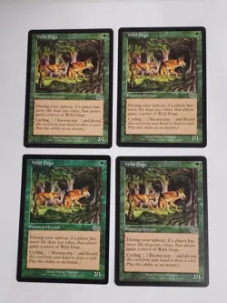 MTG Playset 4x Wild Dogs (Urza's Saga/Green/C) - BGM - Image 1
