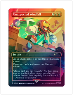 1x Unexpected Windfall, Foil, Secret Lair Sonic the Hedgehog, MTG NM - Image 1