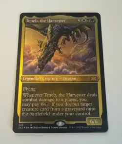 Magic MtG: *Etched Foil* Teneb, the Harvester (Double Masters 2022), NM - Image 1