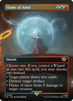 MTG Flame of Anor - Foil - Borderless, NM-Mint, English Universes Beyond: LOTR: - Image 1