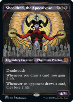 MTG Sheoldred, the Apocalypse - Showcase, Light Play, English Dominaria United - Image 1
