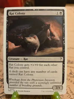 MTG Rat Colony Mystery Booster 2 Regular White Border Common NM - Image 1