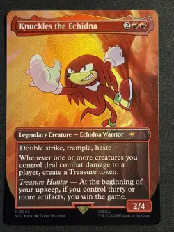 1x Knuckles the Echidna, Foil, Secret Lair Sonic the Hedgehog, MTG NM - Image 1
