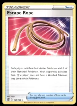 2021 Pokemon Sword and Shield Battle Styles Escape Rope U #125 182439 - Image 1