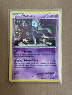 2013 POKEMON MELOETTA 78/113 Legendary Treasures - RARE- HOLO NM/M - Image 1