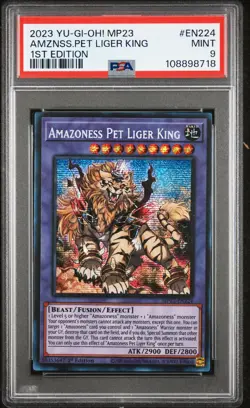 2023 Yugioh 25th Anniversary Tin Duelng Heroes Amznss. Pet Liger King 1STEd PSA9 - Image 1