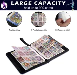 High-Capacity 9-Pocket Trading Card Binder - Show Off Your Collection in Blue - Image 4