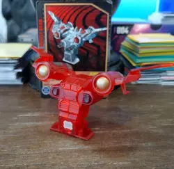 Bakugan Translucent Jetkor 120G Red Deluxe Battle Gear W/ Card 1 LIGHT WORKS! - Image 1