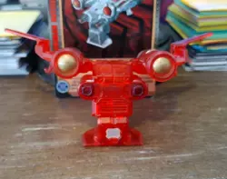 Bakugan Translucent Jetkor 120G Red Deluxe Battle Gear W/ Card 1 LIGHT WORKS! - Image 3