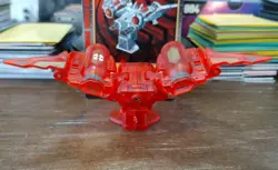 Bakugan Translucent Jetkor 120G Red Deluxe Battle Gear W/ Card 1 LIGHT WORKS! - Image 4