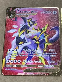 Arceus VMAX Gold Metal Pokemon Card 2-Pack New - Image 3