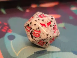 Tarkir Dragonstorm Prerelease Dice D20 Mardu White Red Black Spindown Magic MTG - Image 1