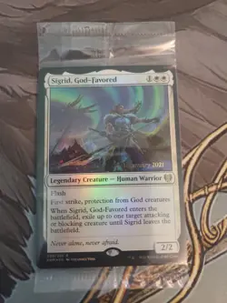 MTG Sigrid, God-Favored Sealed Foil Prerelease Kaldheim Rare 2021 NM - Image 1