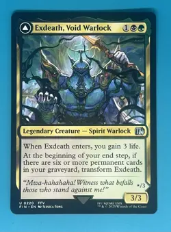 MTG Final Fantasy Exdeath, Void Warlock- Neo Exdeath Dimension's End Regular - Image 2