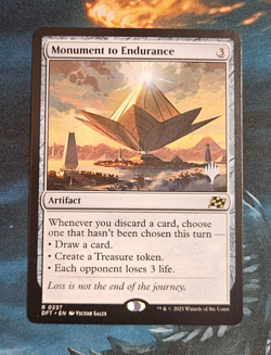 Monument to Endurance, Promo Pack, NM, Aetherdrift, Magic, MTG - Image 1
