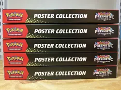 Pokemon Prismatic Evolutions Poster Collection- Sealed Box New Lot of 5 - Image 1