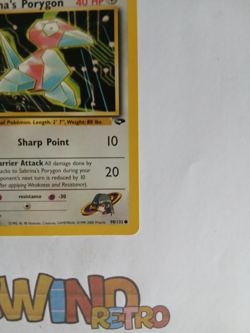 Pokemon TCG Sabrina's Porygon Gym Challenge 98/132 - Image 3