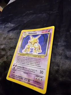 Pokemon Alakazam 1/102 Holo Rare Unlimited Edition Base Set - Image 3