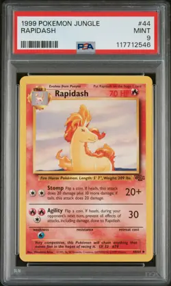 1999 POKEMON JUNGLE #44 RAPIDASH PSA 9 - Image 1
