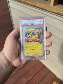 2019 POKEMON JPN SM PROMO POKEMON CENTER KYOTO #325 TEA PARTY PIKACHU PSA 10 - Image 1