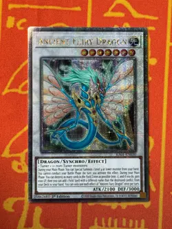 YUGIOH ANCIENT FAIRY DRAGON QUARTER CENTURY SECRET RARE NM RA01-EN030 - Image 1