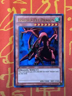 YUGIOH HARPIE'S PET DRAGON ULTRA RARE 1ST EDITION NM LCJW-EN086 - Image 1